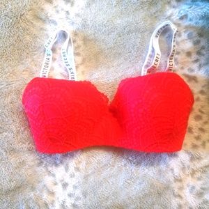 Victoria's Secret Red Lace padded bra